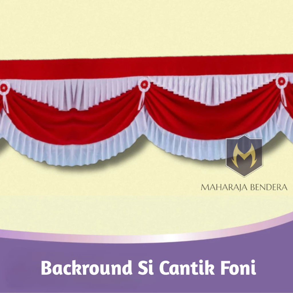 Bendera Background Polos Putih Merah Lidah Untuk Kemeriahan HUT Kemerdekaan Upacara Kantor Rumah RI Indonesia
