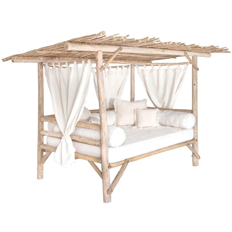 Gazebo Gubuk Ranting Jati Daybed Gasebo (hanya kayu)