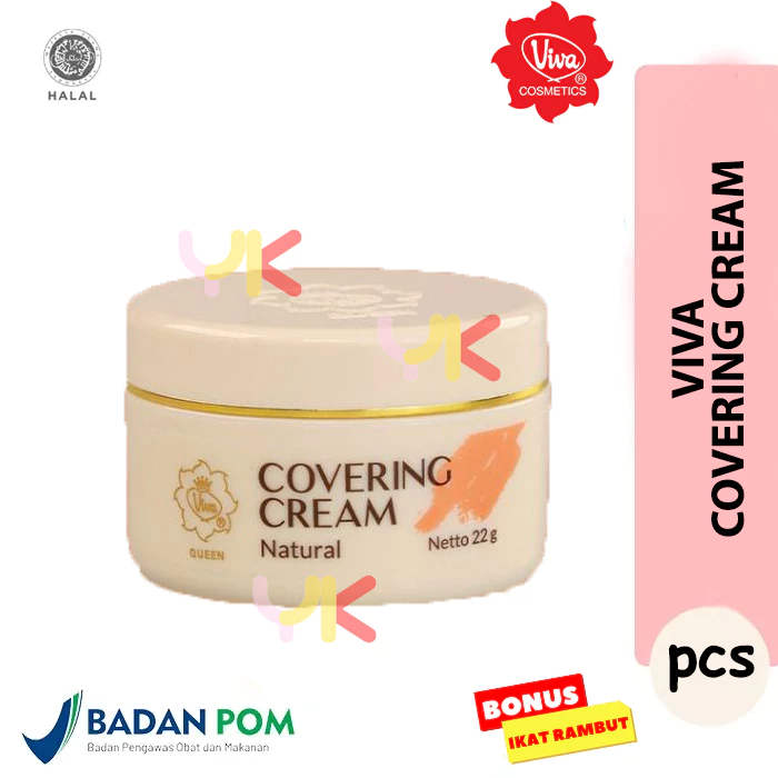 Viva Queen Covering Cream (WATERPROOF) - 22gr (Tersedia 4 Varian Warna)
