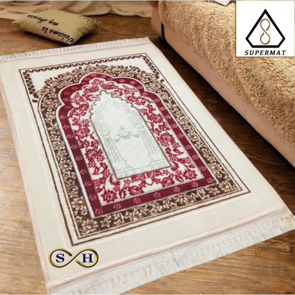 Sajadah Busa Turki Rumbai Warna Gold