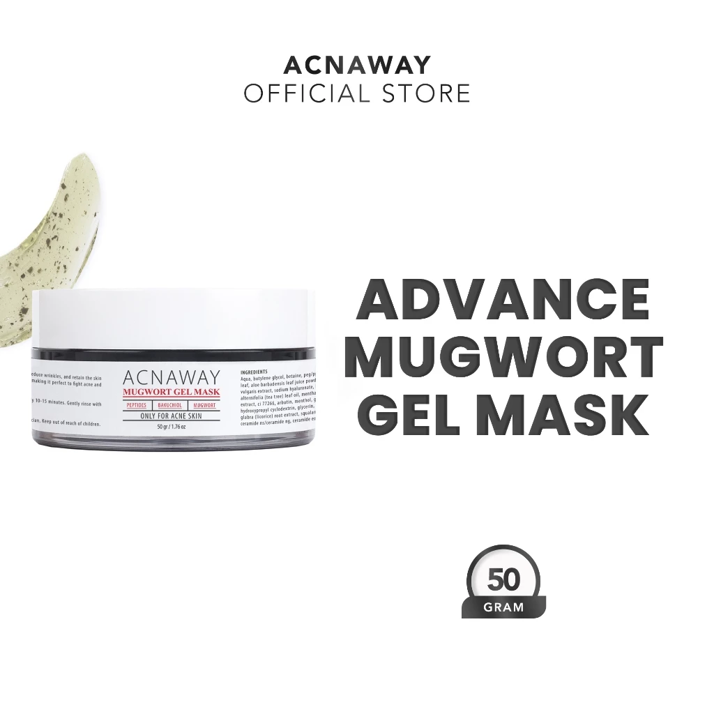 ACNAWAY Mugwort Gel Mask Anti Pores Masker Gel Masker Mugwort Wash off mask [BPOM]