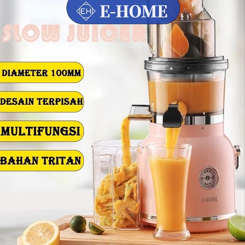 E-Home SLOW JUICER 99% FRESH FRUIT JUICE PENGEKSTRAK BUAH IMPORT/ MULTIFUNGSI ALAT PERAS JUICE 55RPM