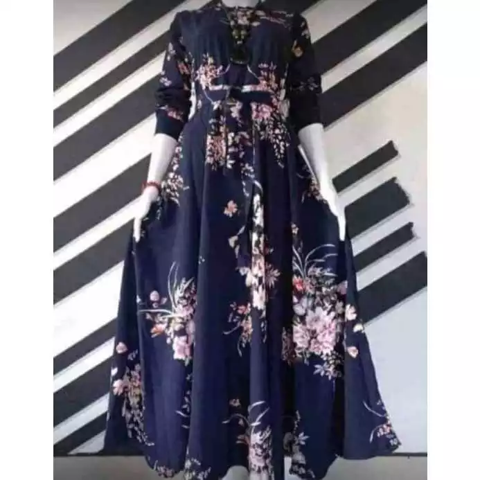 By Hijab Rani - Gamis Motif Bunga Sakura Terlaris Gamis Syar'i Motif Sakura Terbaru