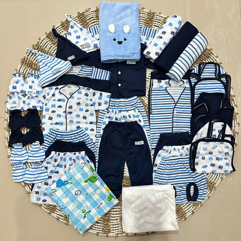 Paket Brojol Navy Novel Perlengkapan Bayi Baru Lahir Paket Komplit (SNI) 24pcs/39pcs/42pcs/43pcs/50pcs