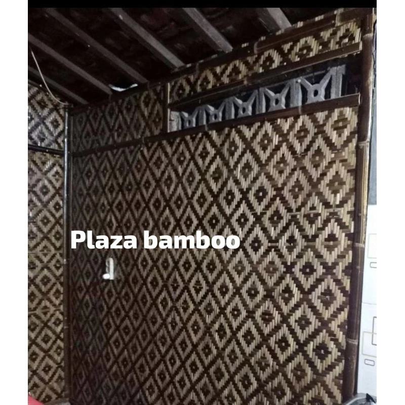 Dekorasi bambu motif Full kulitan 1,5 m x 3 m | anyaman plafon bambu