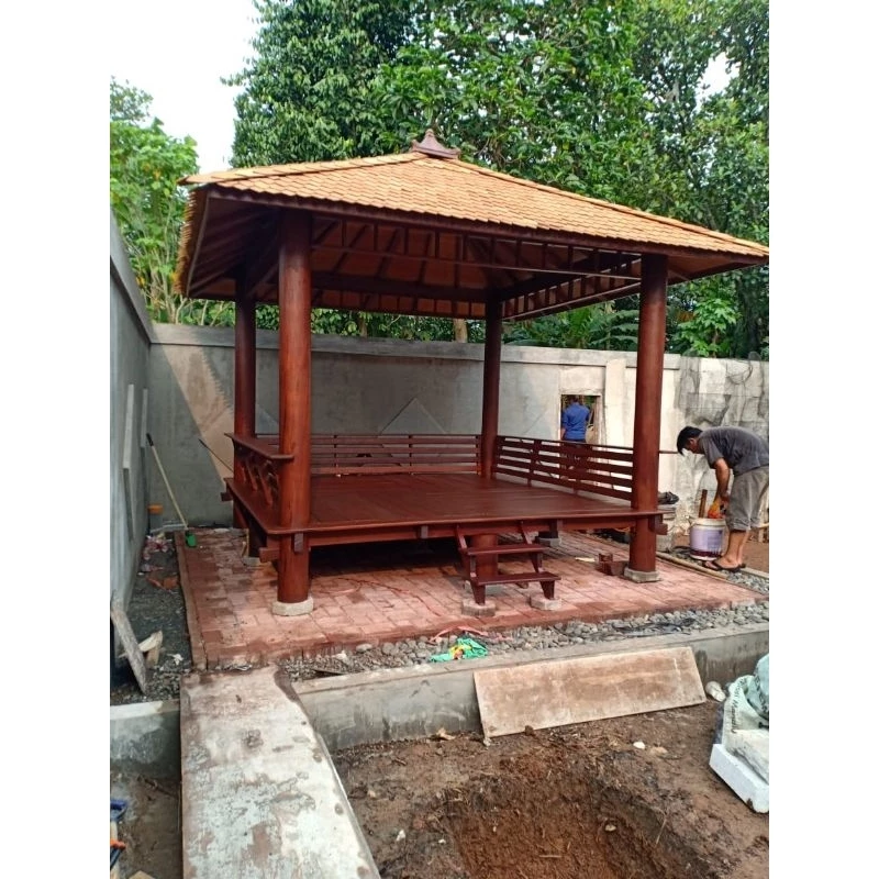 gazebo / Dp awal 3x3 meter / gazebo taman / gazebo saung / saung resto / saung gazebo / saung gasebo / gasebo