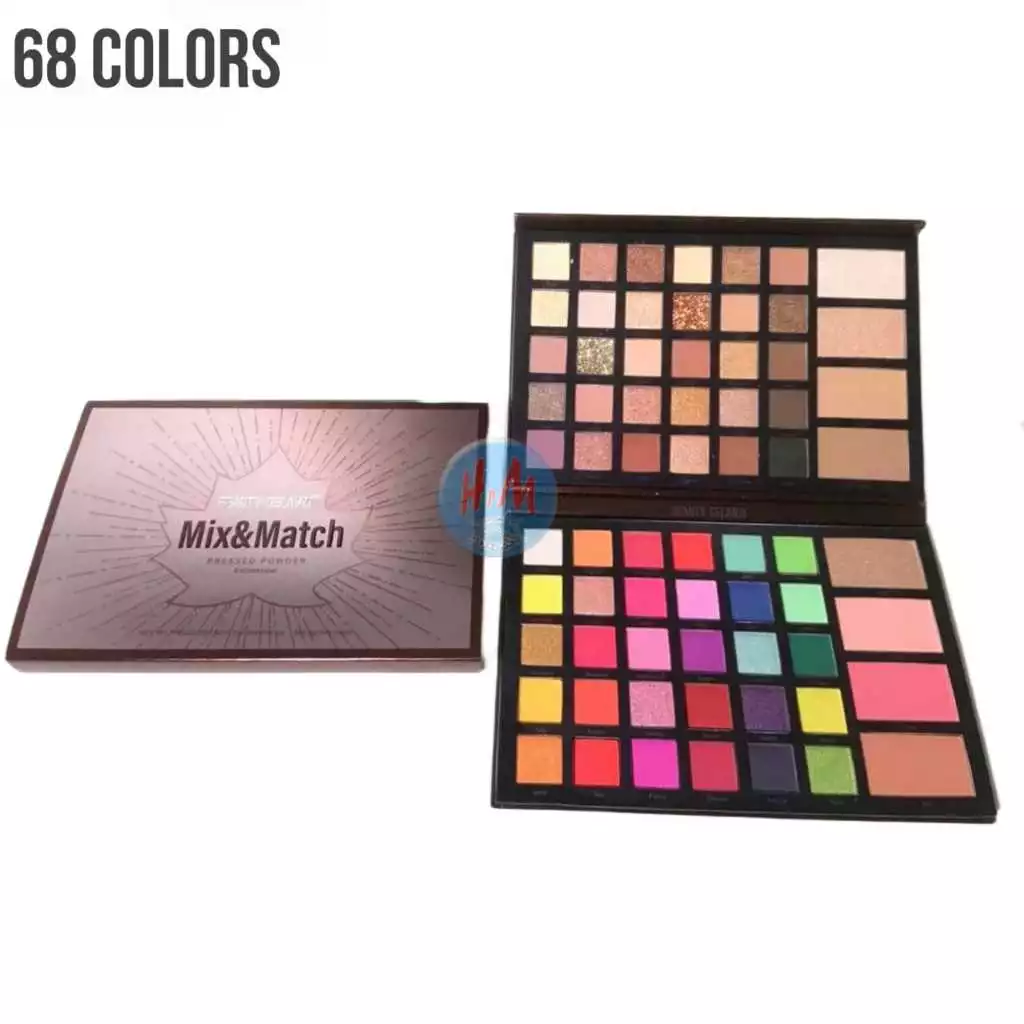 [68 WARNA] BEAUTY GELANZI MIX&MATCH EYESHADOW PALETE 68 COLORS INCLUDE COUNTUR - LIKE BEAUTY GLAZED EYSHADOW