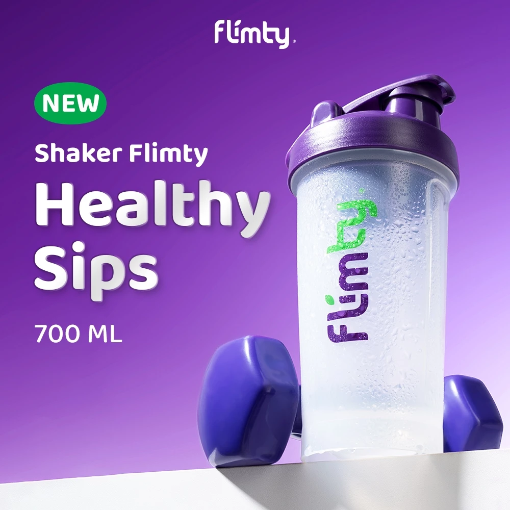 Shaker BPA Free 700ml untuk Protein & Minuman Sehat! Healthy Sips by Flimty