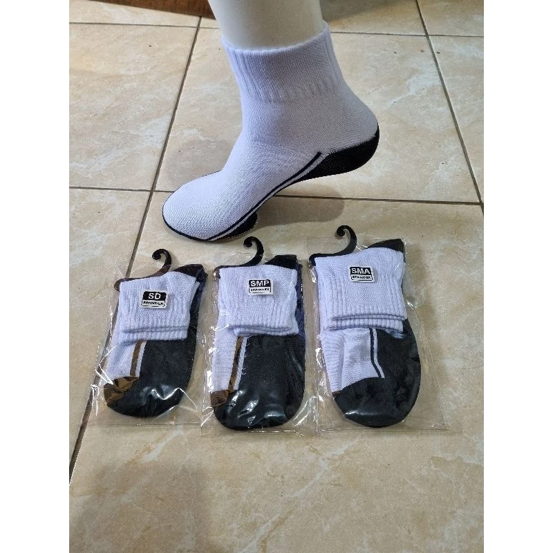 Kaos Kaki Pendek Sekolah Katun Tebal Isi 6pasang
