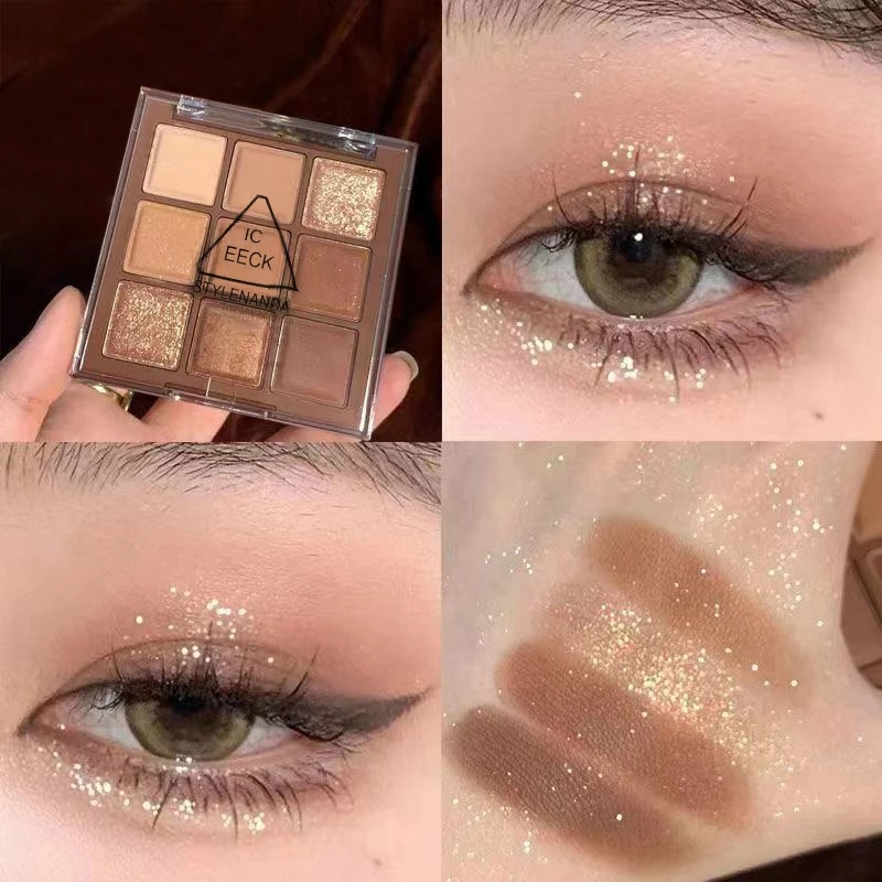 [COD]9 Warna Eyeshadow Korea Matte Smokey Pigmented Chocolate Matte Korean Eyeshadow Palette-SS