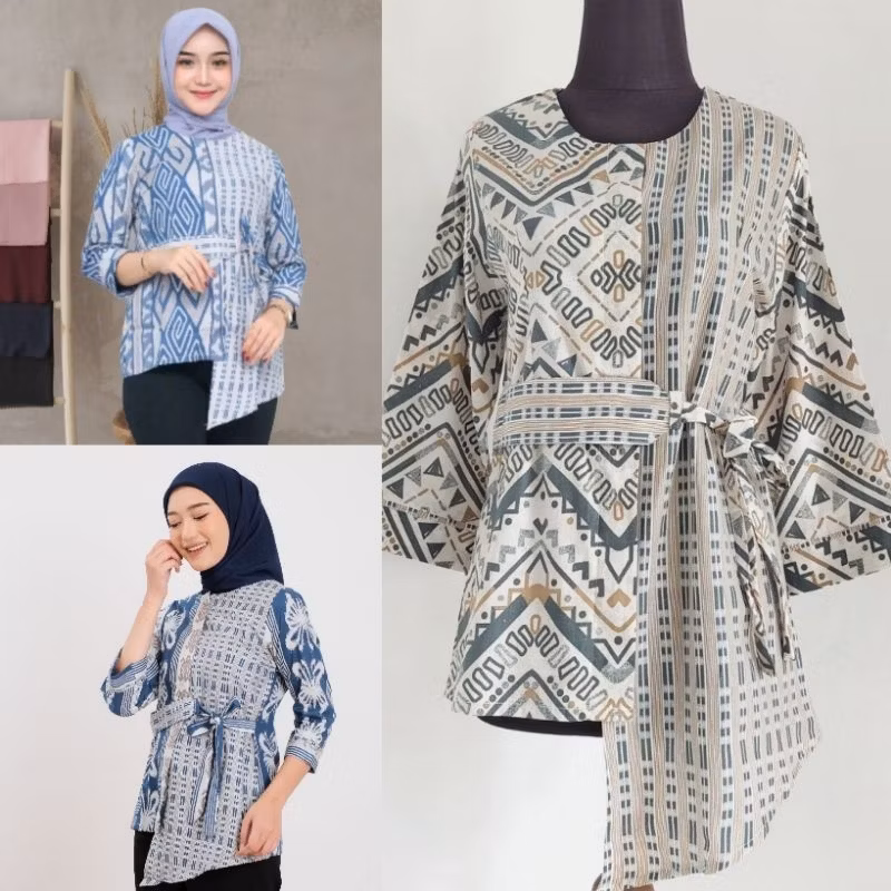 BAJU BATIK WANITA MODERN MONALISA GENES M,L,XL,XXL asli