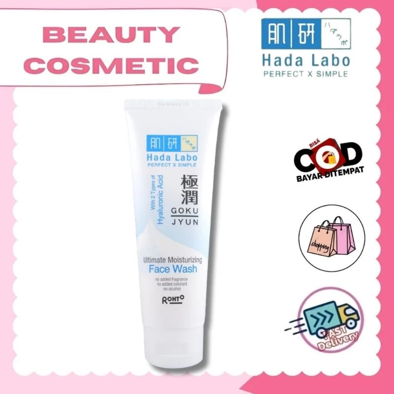 Hada Labo Gokujyun Ultimate Moisturizer Facial Wash 50ml, 100ml