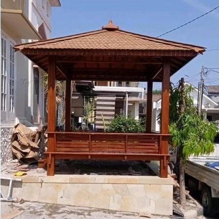 GAZEBO JATI / DP awal gazebo / gazebo / gasebo / gazebo kayu jati / gazebo taman / gasebo glugu / saung gazebo