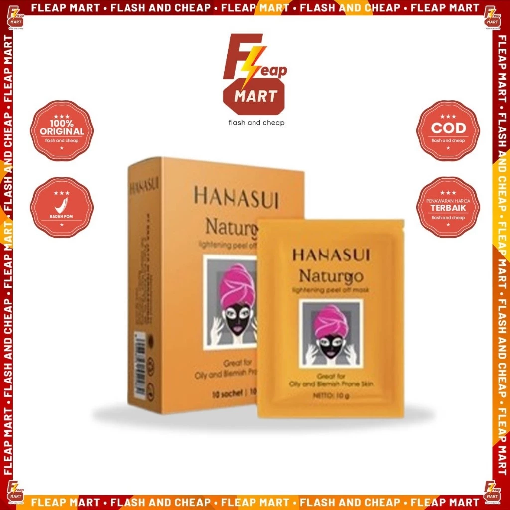 Hanasui Naturgo Black Peel Off Mask Sachet Masker Hitam 10gr