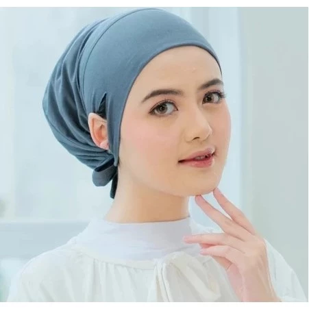 ciput anti budeg inner turki tali belakang bahan jersey premium dalaman lubang telinga kualitas baik