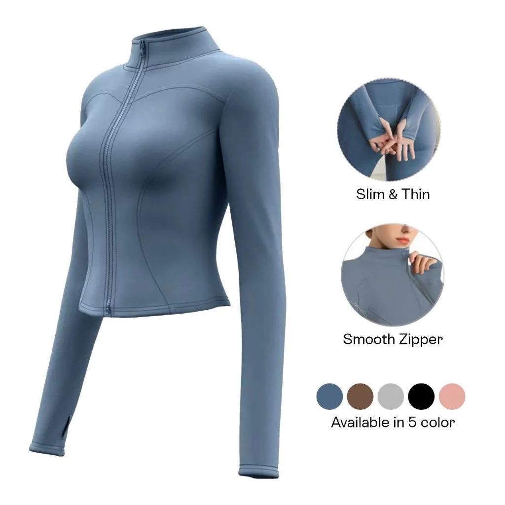 Jaket Olahraga Wanita Anti UV SPF 50+ untuk Lari & Gym! REBILION