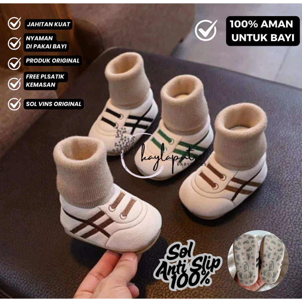 Sepatu Bayi Kaos Kaki Anti Slip Nyaman Ringan Harga Terjangkau
