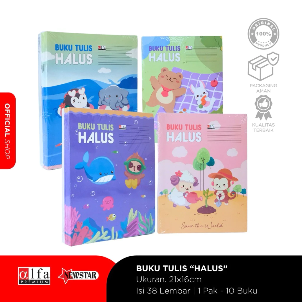 Buku Tulis Halus Garis 3 ALFA - 38 lembar