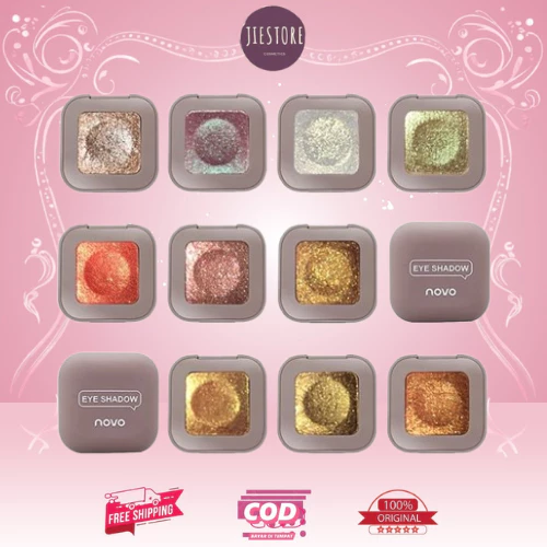 NOVO Glitter Eyeshadow Make up Shimmer Eyeshadow Pallette Waterproof ORIGINAL Novo Eyeshadow
