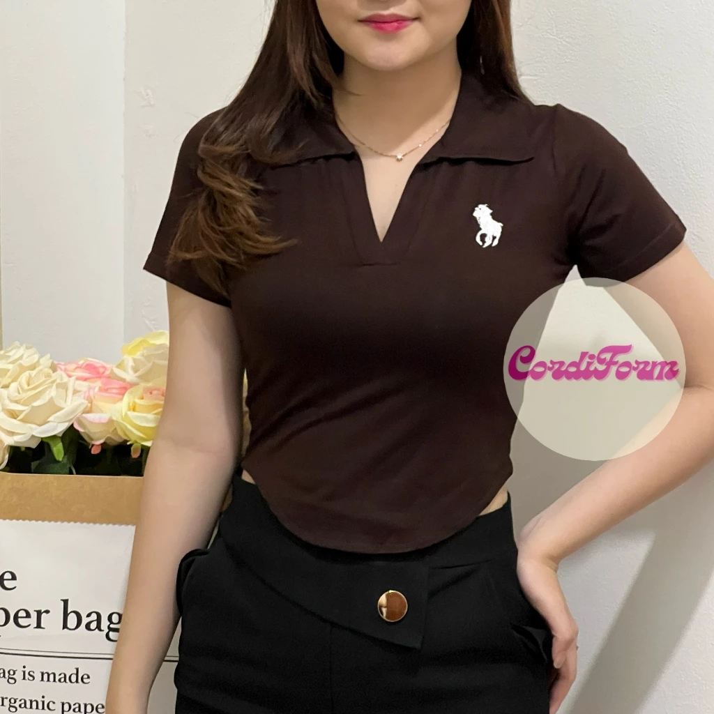 Atasan Wanita Bordir Kerah V