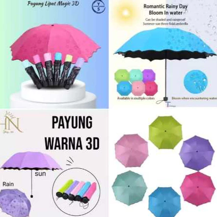 TERMURAH PAYUNG MAGIC 3D LIPAT / PAYUNG LIPAT MINI 3D / PAYUNG BERUBAH GAMBARdi kirim acak random