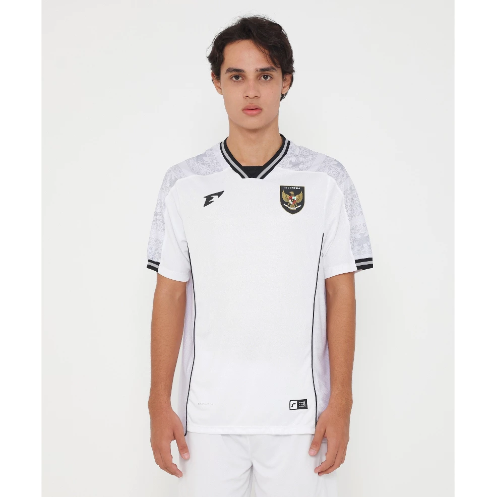 Erspo Timnas 2025 Jersey Replica Away SS Men White Grey Black