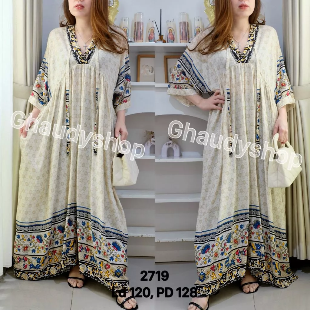 Dress Maria Terbaru Busui Bumil Bahan Katun Kekinian Model Cantik Ghaudyshop