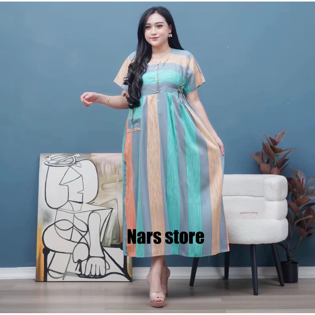 Daster Rayon Motif Salur || Daster Busui Frendly || Daster Kekinian