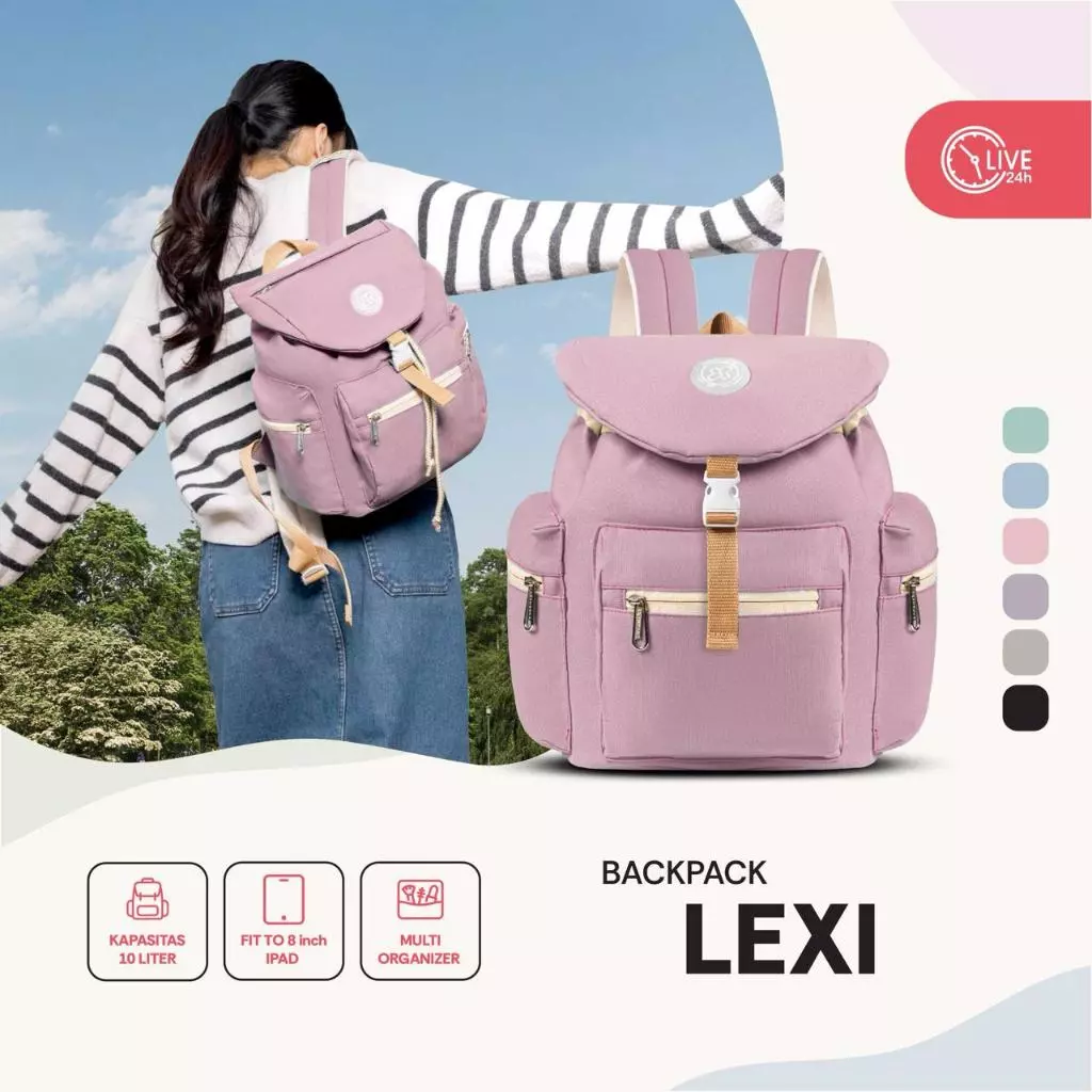 Evernext Women - Tas Ransel Sekolah Kuliah Wanita Backpack Stylish Mini Cewek - Lexi