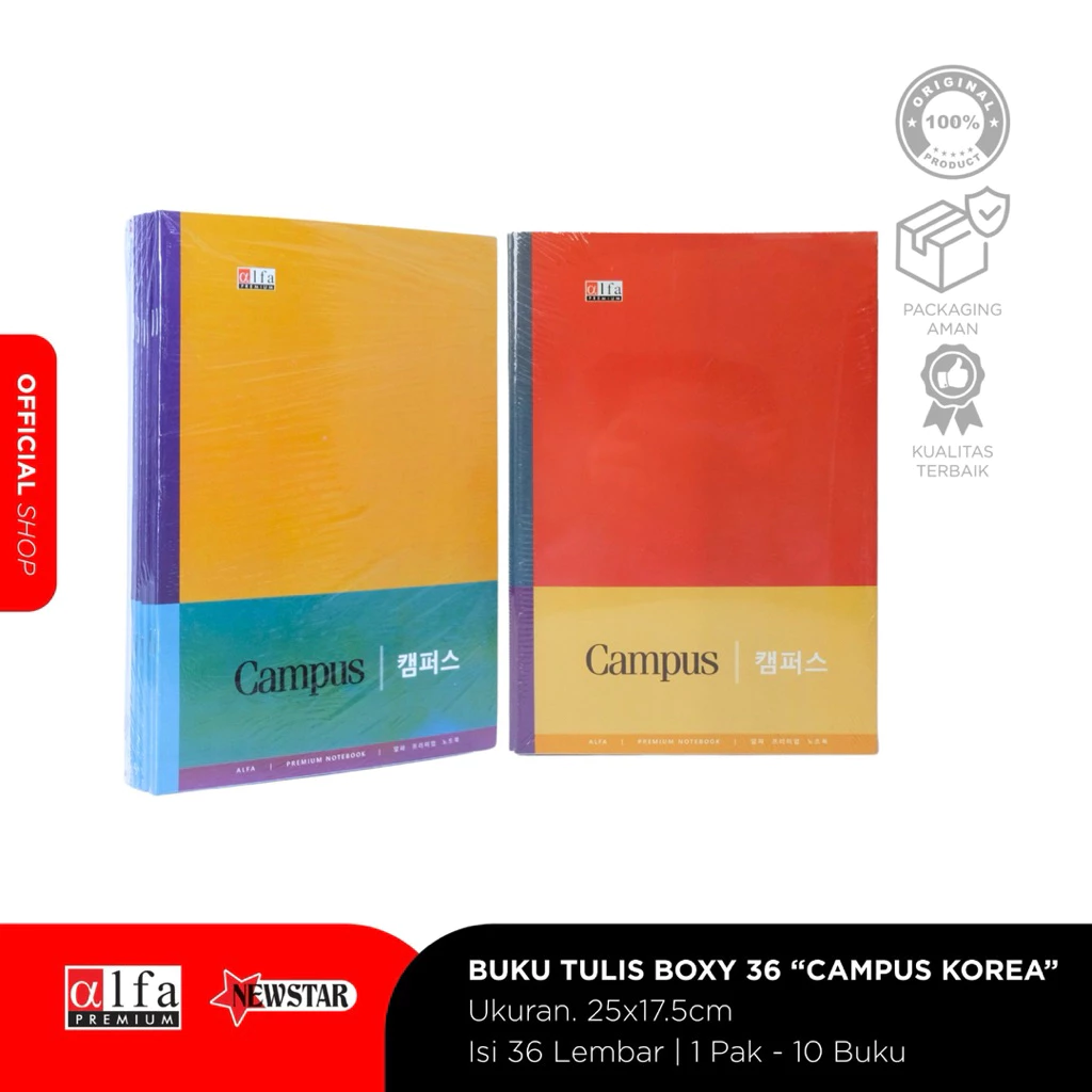 Buku Tulis BOXY Alfa CAMPUS Korea