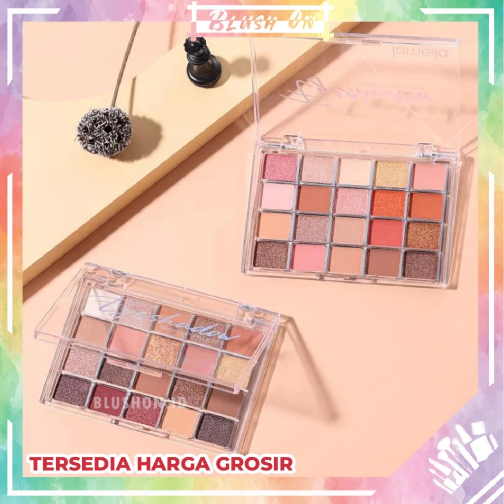 5260 Eyeshadow Pallete 20 Colors Matte Free Brush Waterproof dan Berkilau Tahan Lama