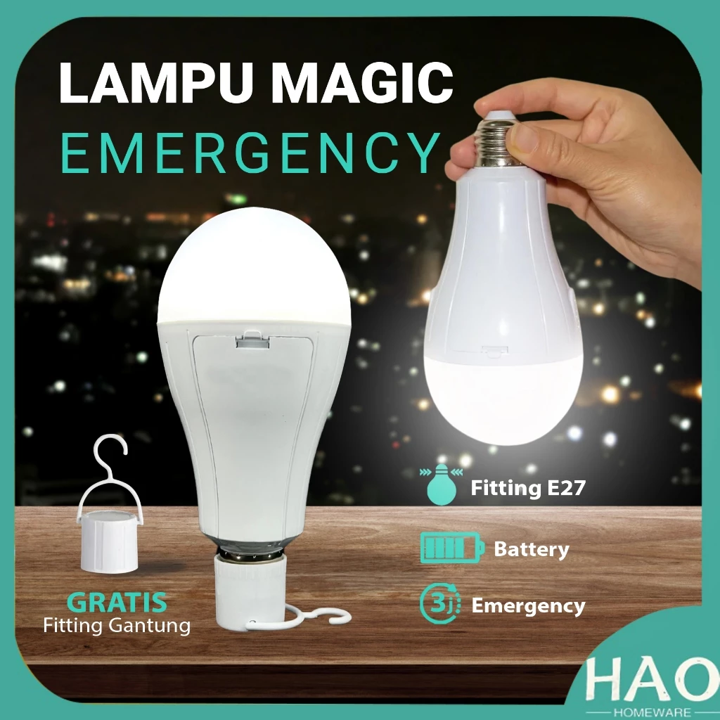 Lampu Emergency Magic Lampu 10/15/20W/Lampu magic abulb/lampu pasar malam