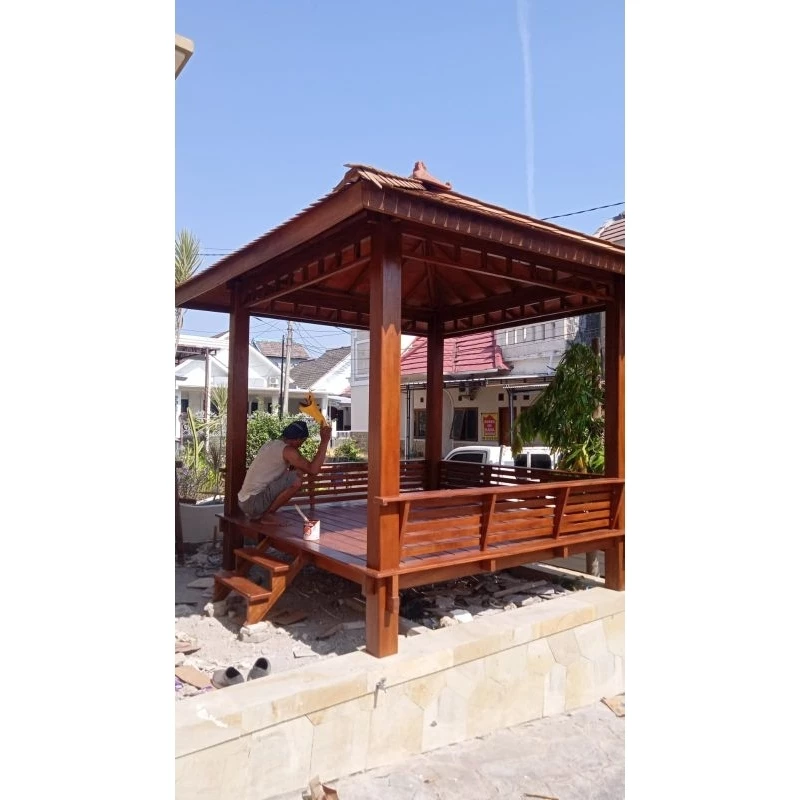 gazebo taman /  saung gazebo kayu / gasebo / saung gazebo / gazebo kelapa / saung kayu / gazebo kayu / gasebo / gasebo resto