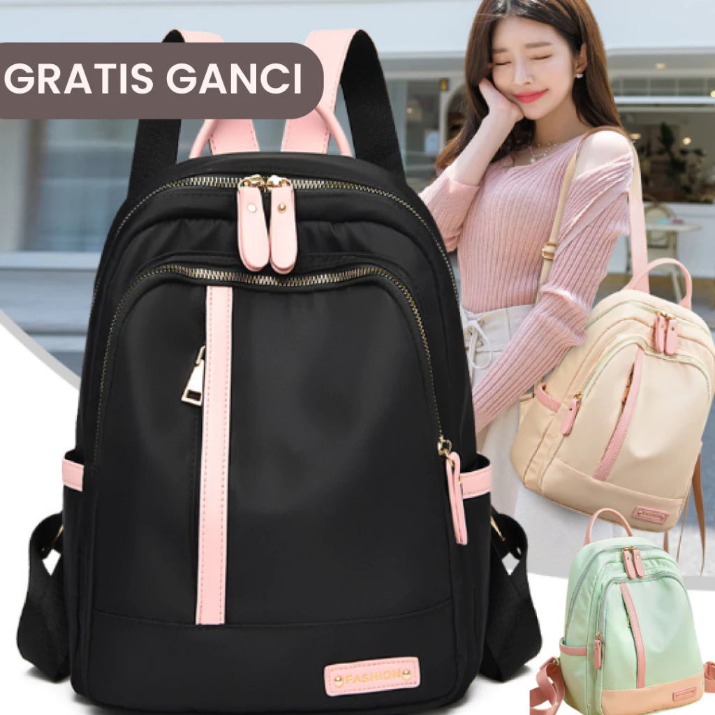 Tas Ransel wanita korea fashion stylish backpack perempuan impor premium