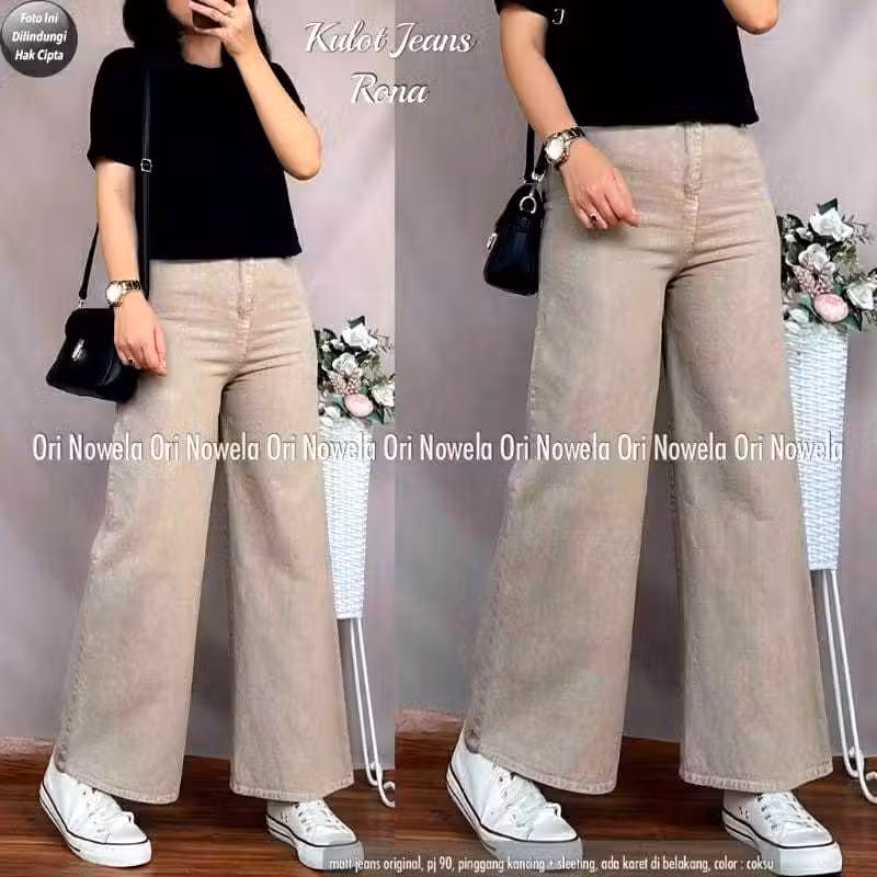 AF HIGWAITSHIGH WAIST KULOT JEANS WANITA PREMIUM ASLI JEANS TEBAL