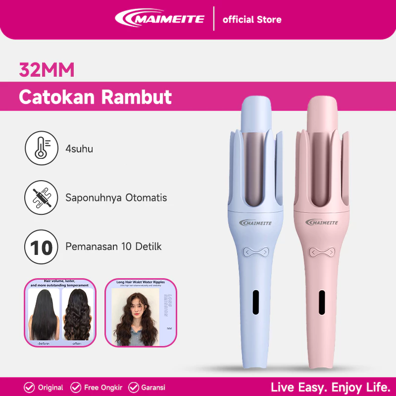 MAIMEITE YX811 Catokan Curly Otomatis 32MM Ceramics Curly Rambut Alat Kriting Rambut Catokan Keriting Keramik Otomatis Hair Styler New Desain Elegant