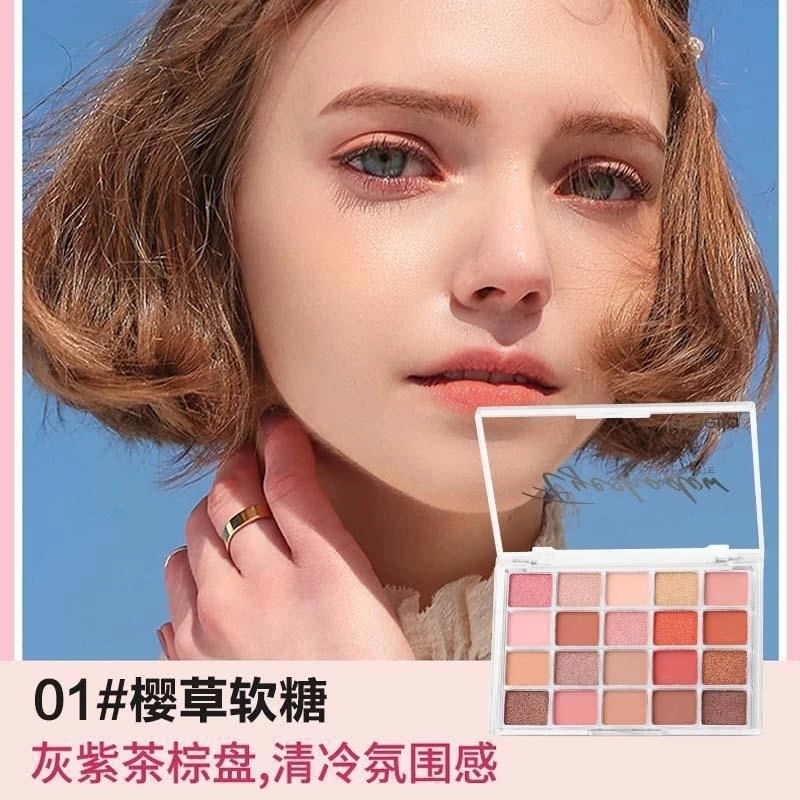 EYESHADOW 20 COLOUR FREE BRUSH PALLETE MATE•DAN SHIMMER LONG LASTING TAHAN LAMA WATERPROOF