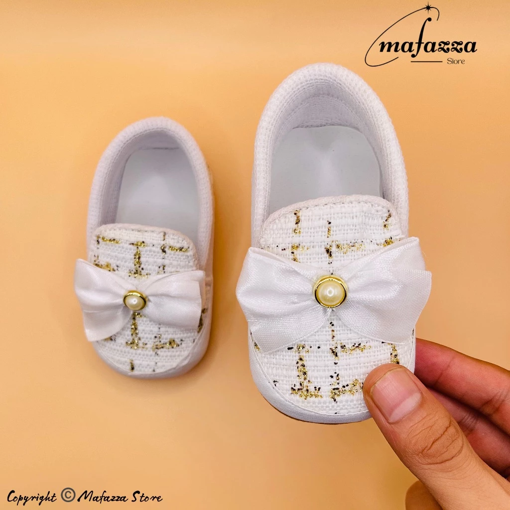 Mafazza Sepatu Bayi Rajut Pita Sepatu Bayi Prewalker 0 12 Bulan Perempuan Kaki