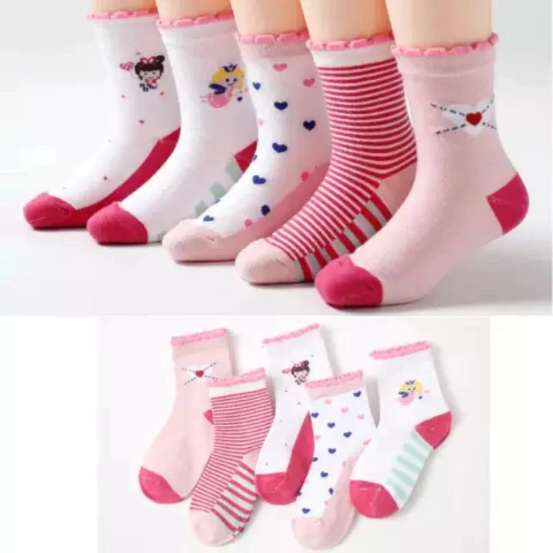 Paket hemat 3 pasang & 6 pasang kaos kaki anak karakter/TK/PAUD/SD