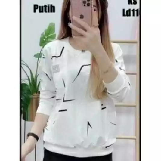 ATASAN DEWASA KAOS PANJANG PEREMPUAN LADIES WANITA KEKINIAN KOREAN STYLE  UK M L DAN XL