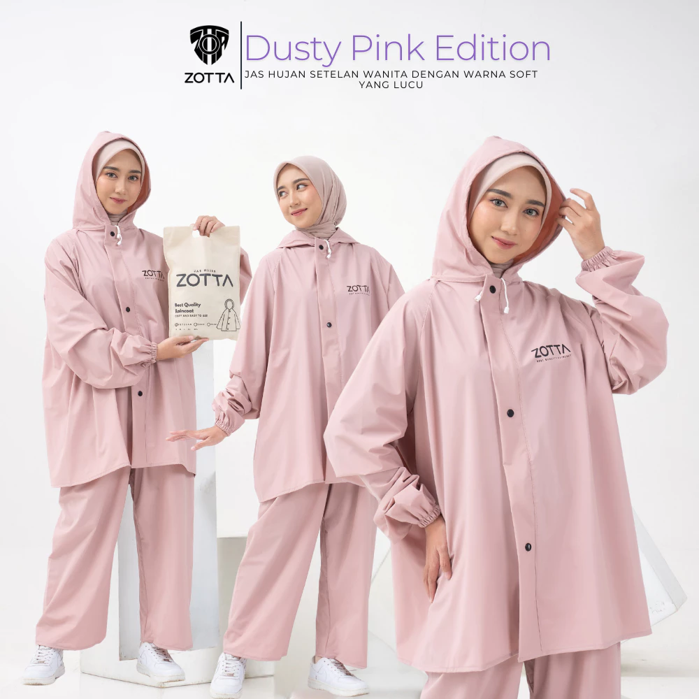 Jas Hujan Wanita Pink