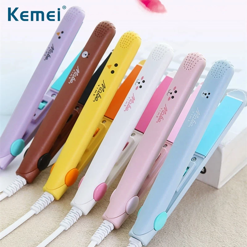 Catokan Mini Karakter Make Time 2 in 1 Straight Line Pelurus Rambut & Keriting Rambut Portable