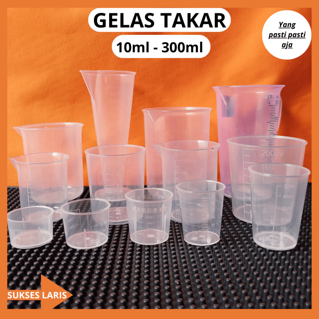 GELAS TAKAR SEMUA UKURAN | GELAS UKUR | GELAS TAKAR PLASTIK