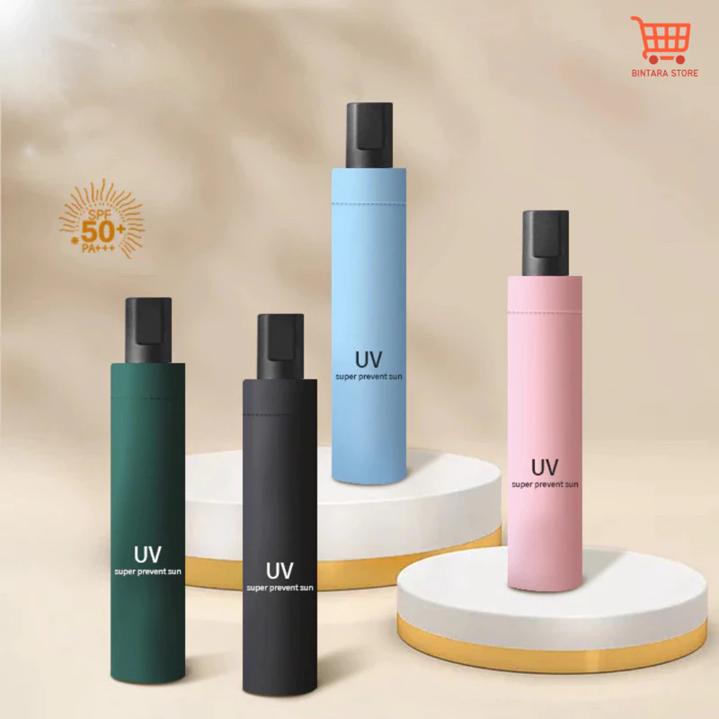 Payung Lipat Anti UV Matahari Hujan Panas Sinar Ultra Violet Protection Buka Tutup