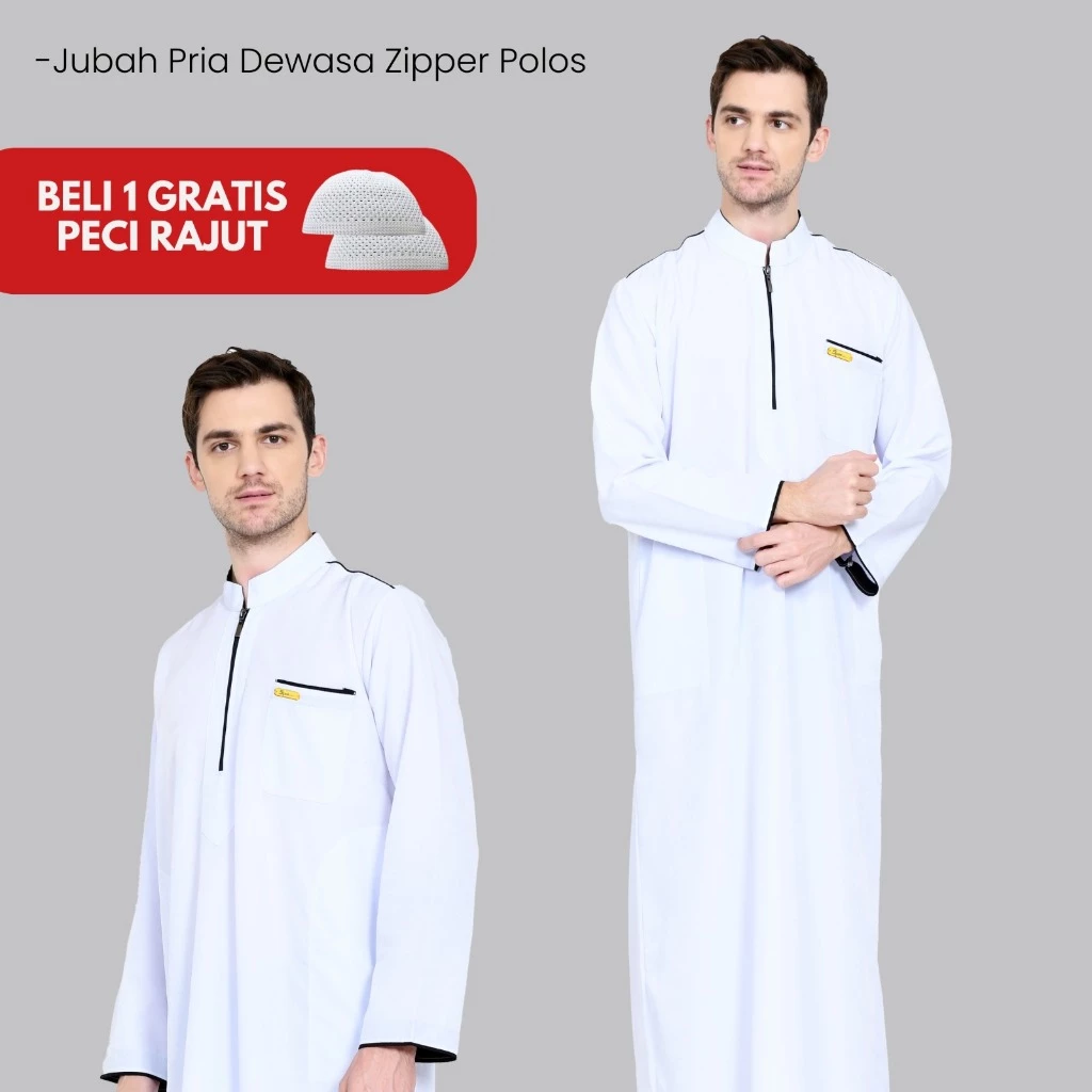 Jubah Polos Dewasa Berkualitas Gamis Pria Bahan Premium Tebal Dingin Anti kusut Dan Anti Daki