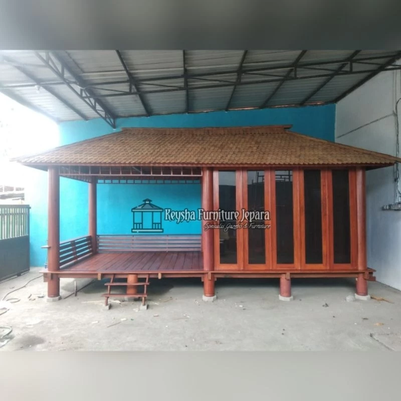 Gazebo Custom Dinding Kaca 2,5x6m | Jual Gasebo