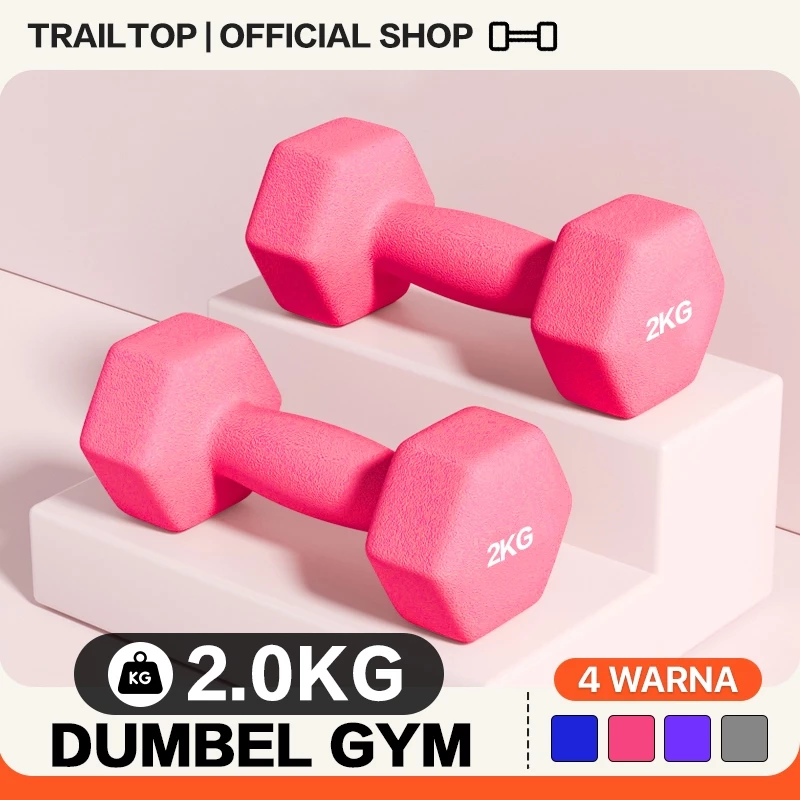 Dumbbell 2kg Sepasang untuk Home Workout! TrailTop