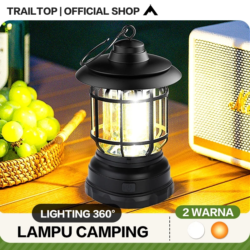 [READY] TrailTop Lampu Camping Lampu Lentera Lampu LED Baterai Lampu Tenda Camping LED Emergency