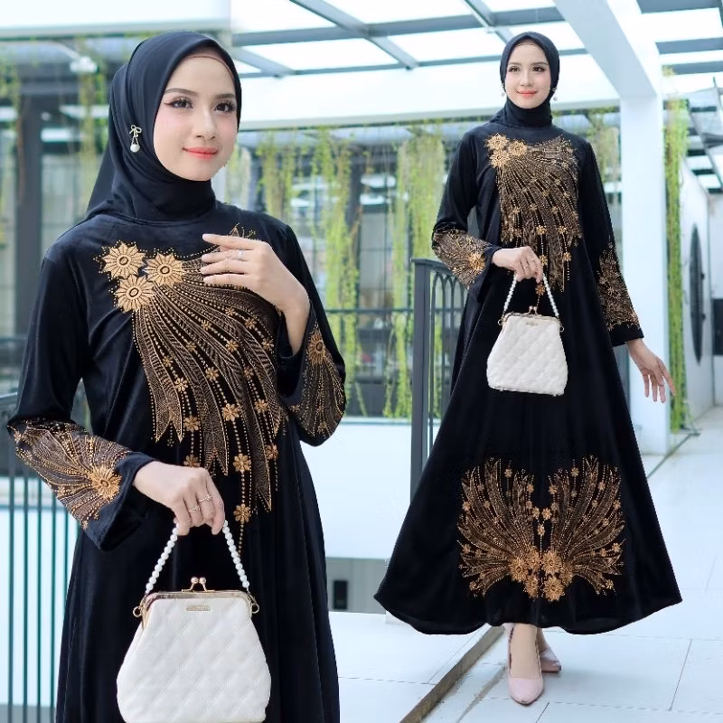Abaya Turkey Beludru Premium Alzhar Series 011