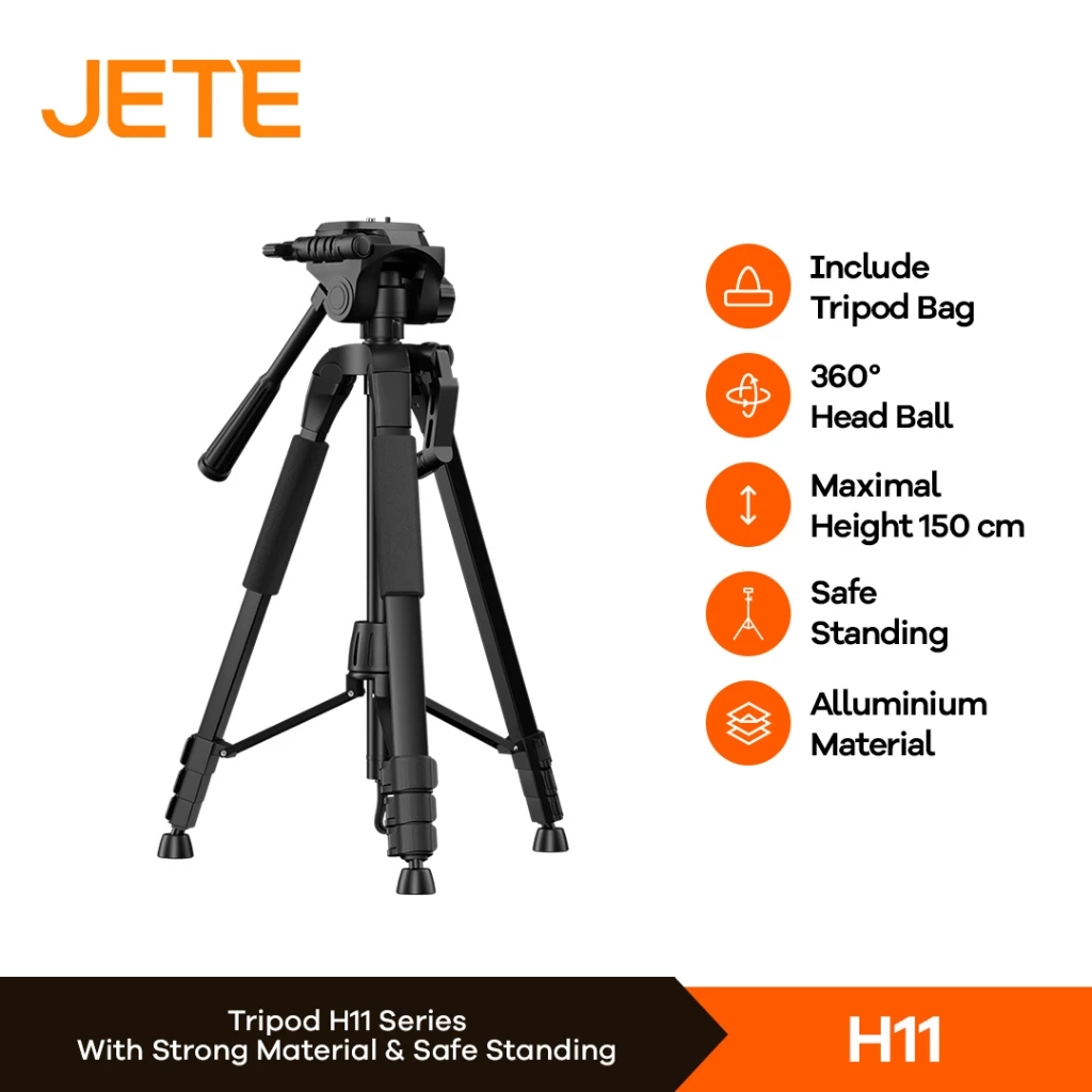 JETE Tripod HP Kamera DSLR Mirrorless JETE H11 – Original